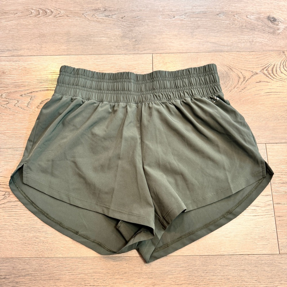 DSG Olive Green Athletic Running Shorts XSmall‎ XS Elastic Waist Built in Liner